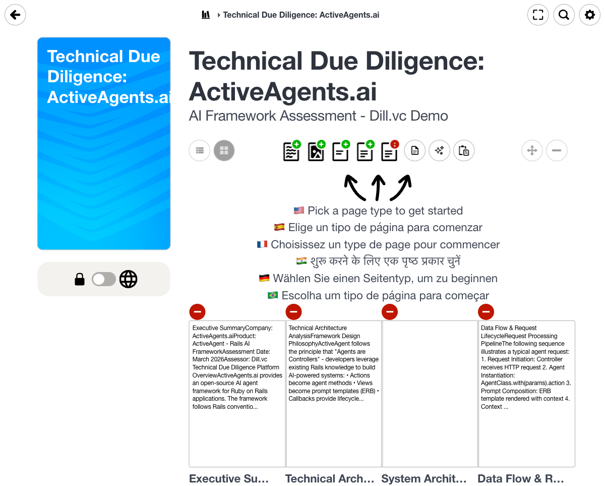 Report table of contents with section previews
